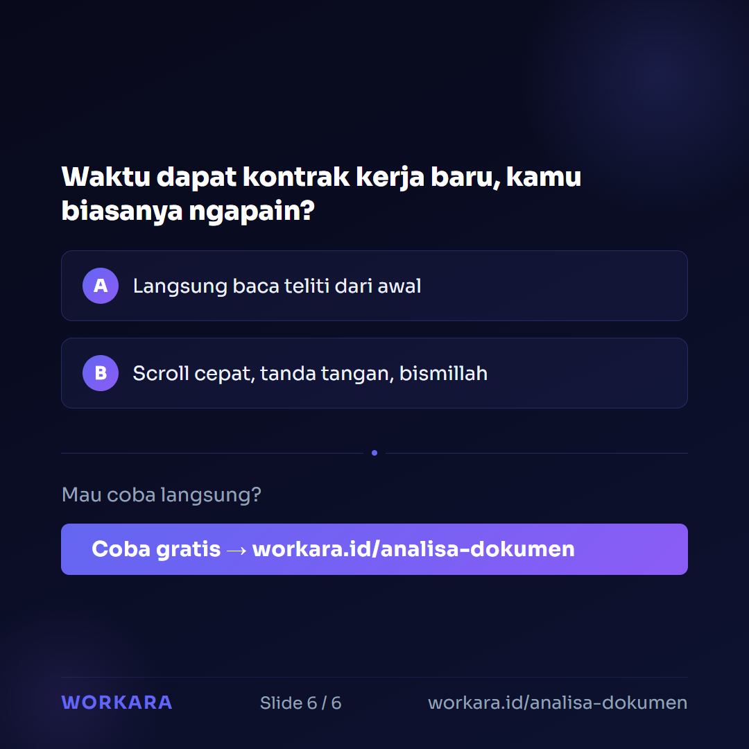 Coba Analisa Dokumen di Workara