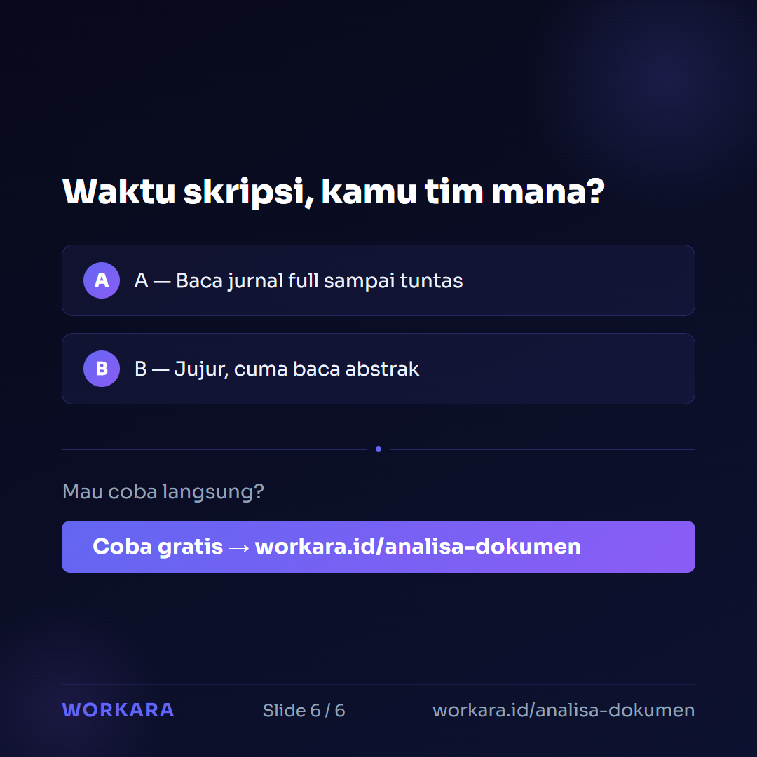 Coba Analisa Dokumen di Workara