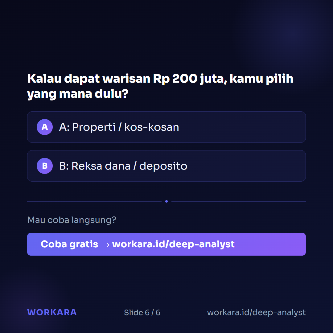 Coba Deep Analyst di Workara