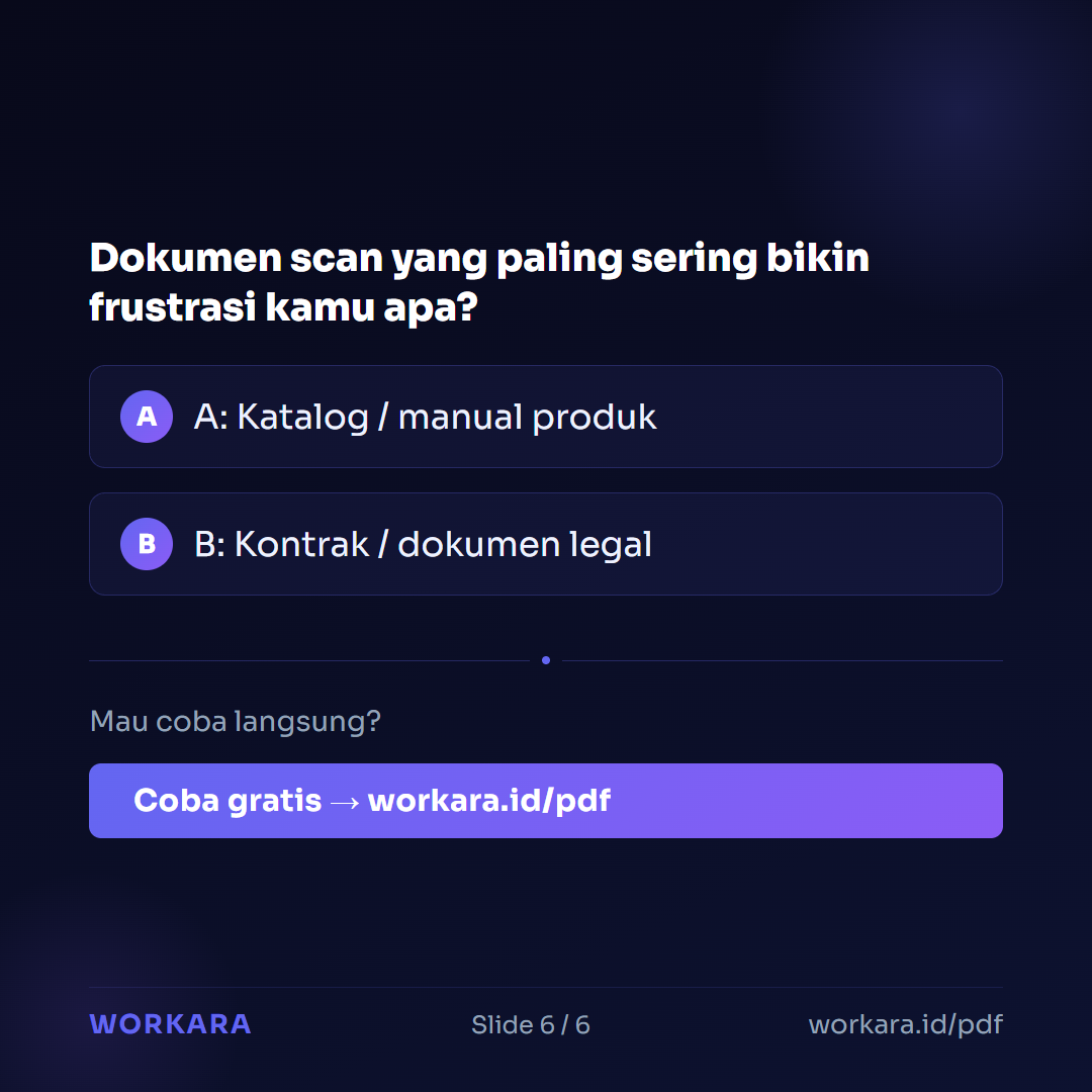 Coba PDF Organizer di Workara