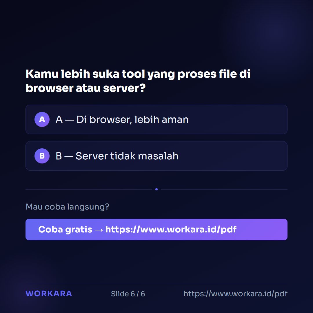 Coba PDF Organizer di Workara