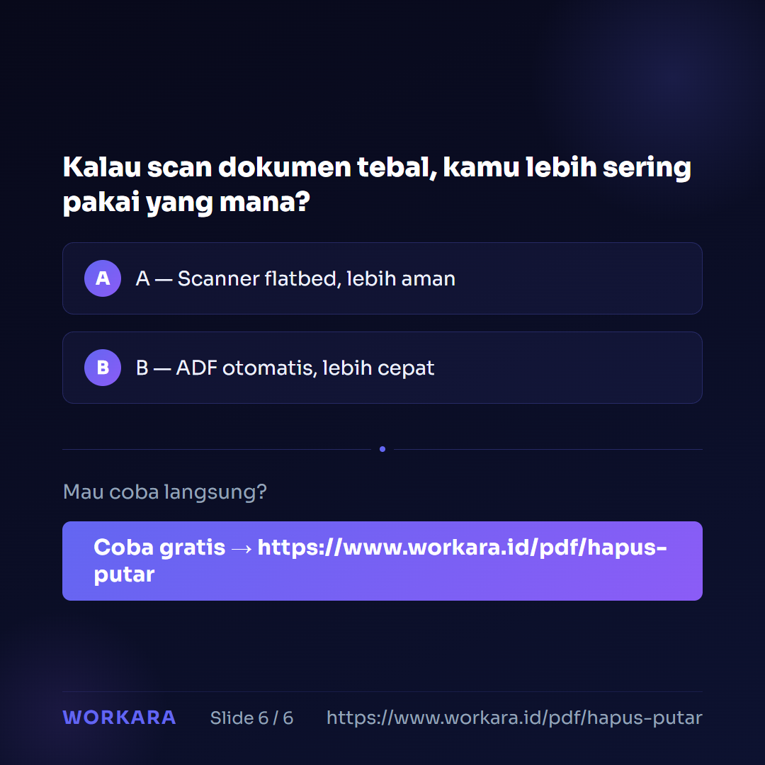 Coba PDF Organizer di Workara