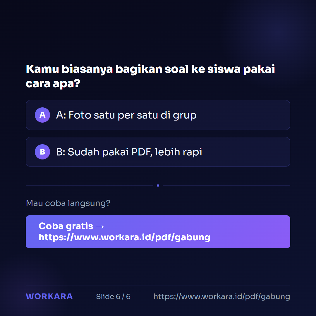 Coba PDF Organizer di Workara