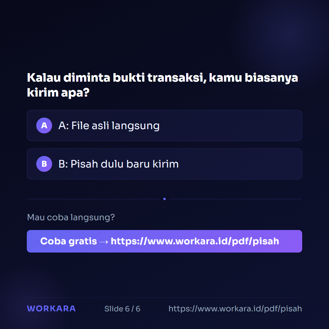 Coba PDF Organizer di Workara