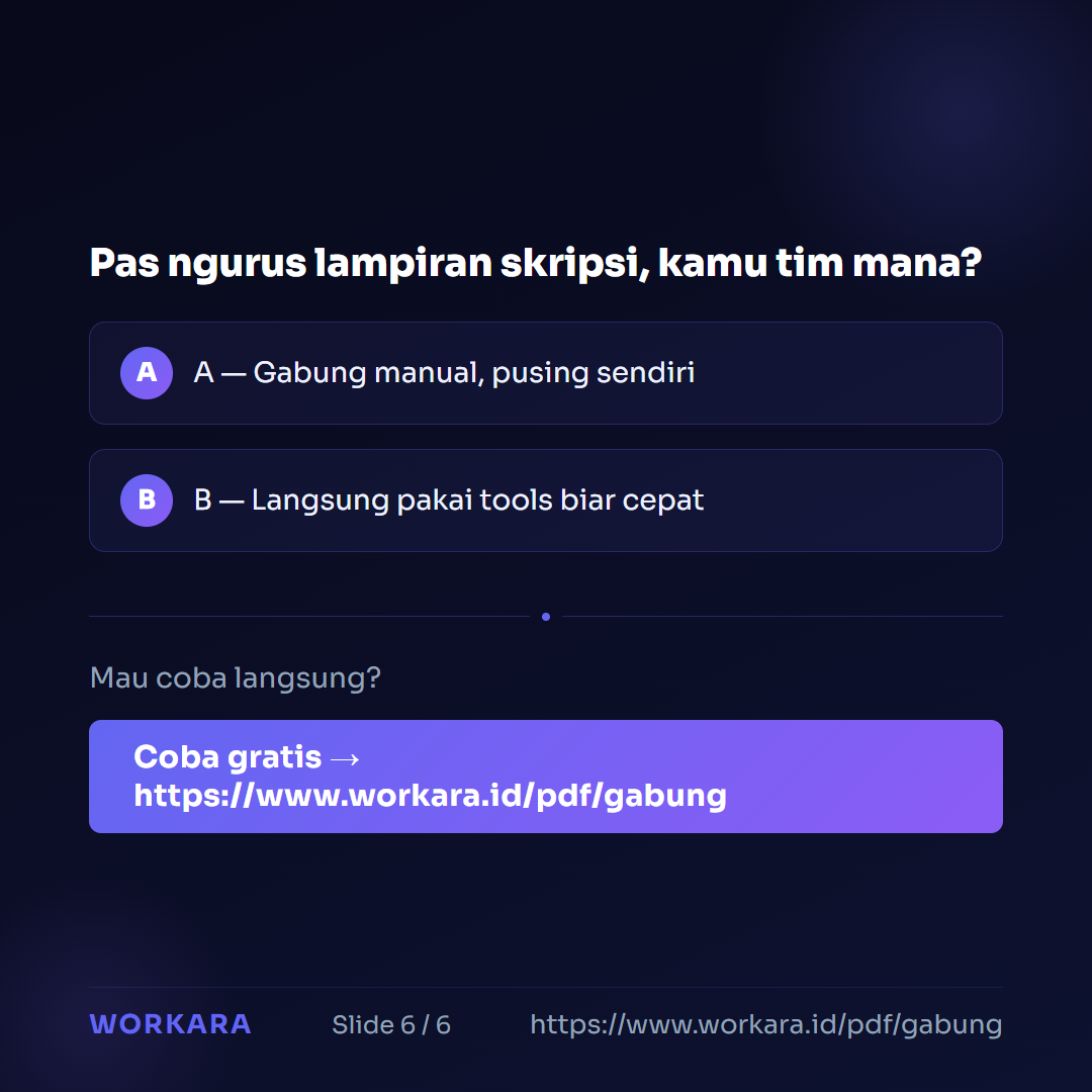 Coba PDF Organizer di Workara