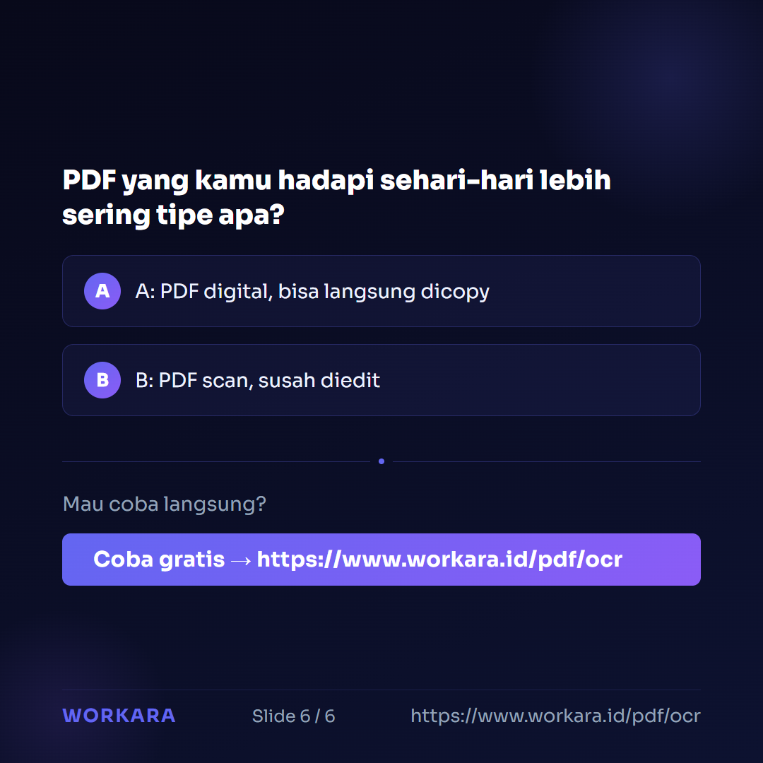 Coba PDF Organizer di Workara