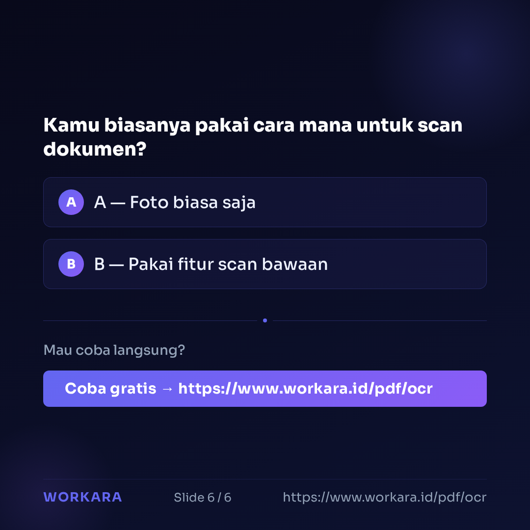 Coba PDF Organizer di Workara