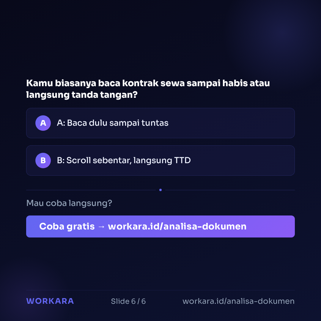 Coba Analisa Dokumen di Workara