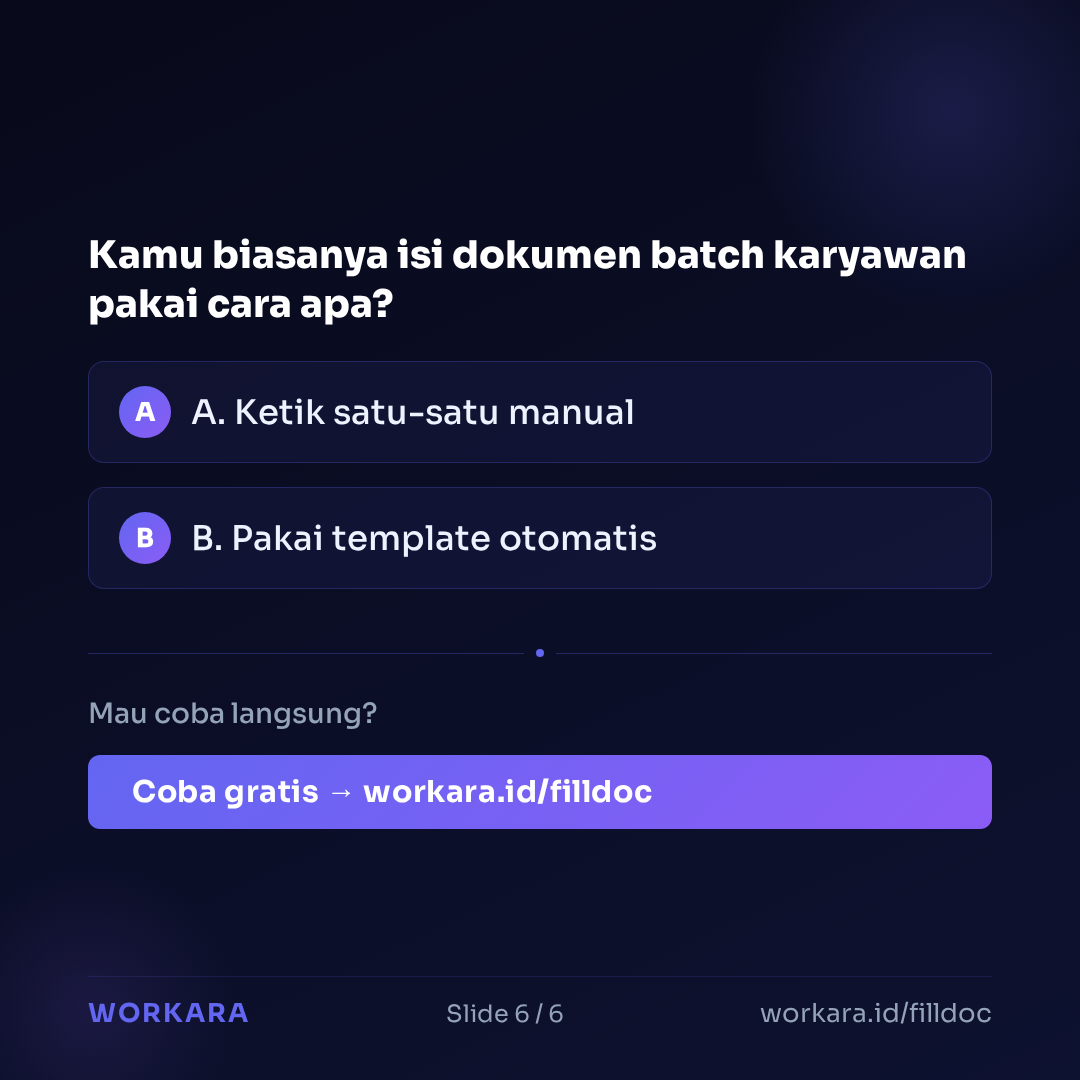 Coba FillDoc AI di Workara