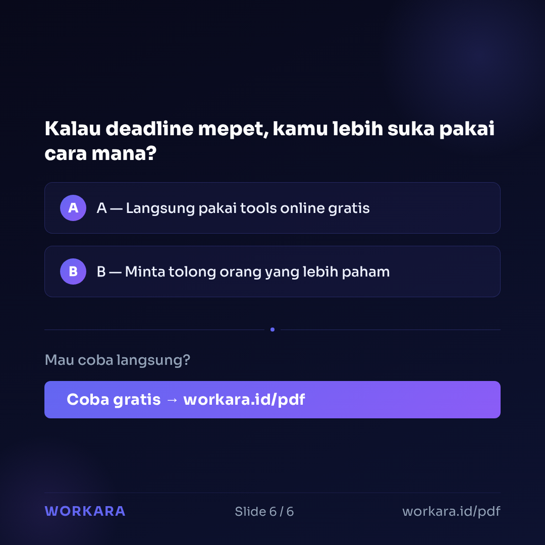 Coba PDF Organizer di Workara